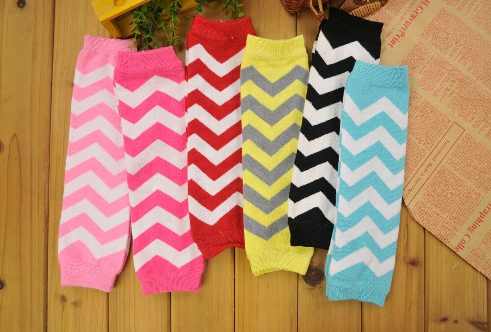 1 Pair Christmas Chevron Zig Zag Cotton Baby Leg Warmers For Girls 11Colors