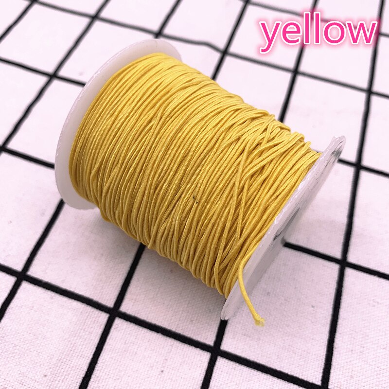 1,0mm 10 yardas/lote banda elástica redonda de alta elasticidad cordón elástico accesorios de costura Diy: Rosa claro