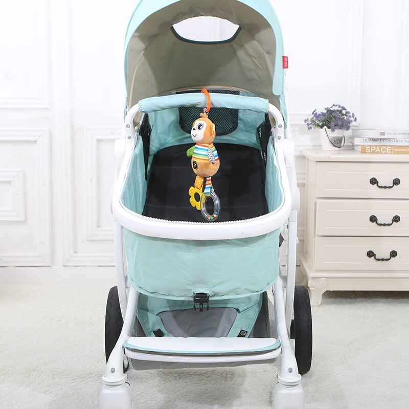 Baby Rattles Toys Stroller Hanging Soft Toy Cute Animal Doll Baby Crib Bed Hanging Bells Toys Stroller Hanging Accessories