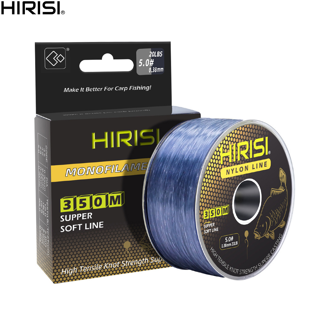Hirisi-sedal de pesca súper fuerte de 350m, monofilamento japonés de nailon, accesorios de pesca de carpa, 12LB-20LB