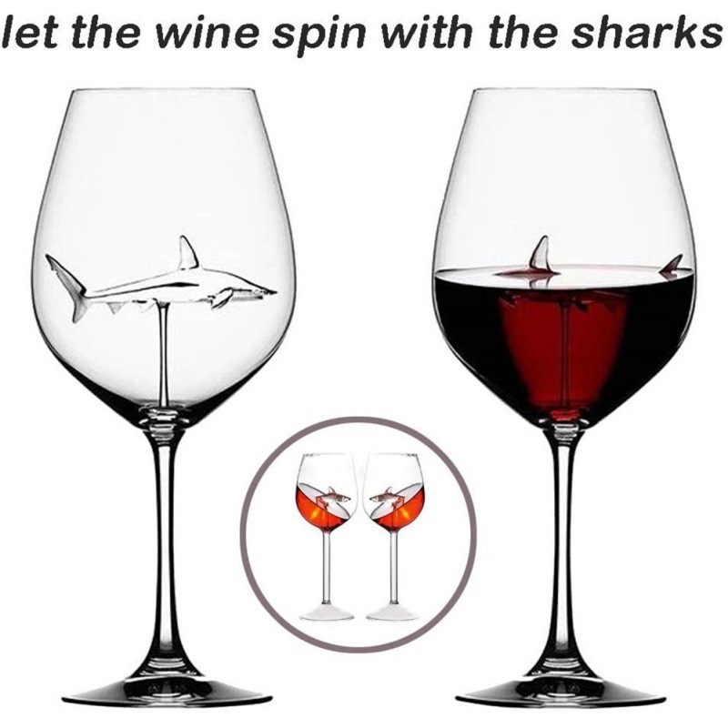 Thuis De Originele Shark Rode Wijn Glas Wijn Fles Kristal Voor Festival Party Fluiten Water Glas Supply Dropshippomh