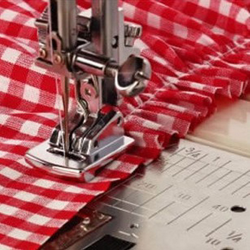 1Pcs Sliver Rolzoom Curling Naaivoet Voor Naaimachine Singer Janome Naaien Accessoires