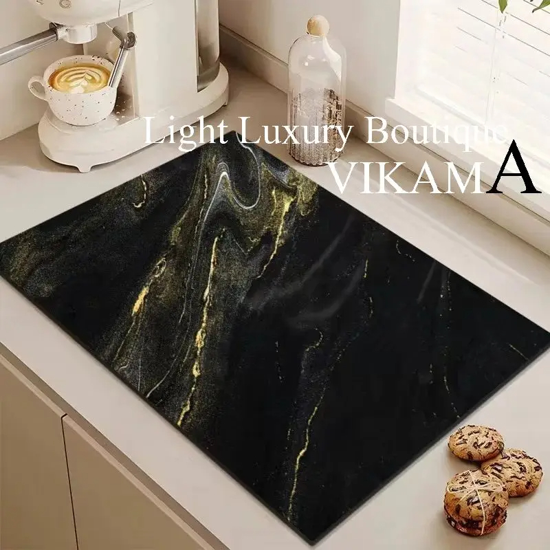 Vikama pvc kjøkkenavrenningsmatter, diatomittabsorberende sklisikre matter, oppvaskmatter til bord, isolerte matter til kaffemaskin