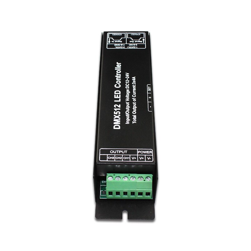 3CH DC12-24V Rgb Rgbw Dmx 512 Controller Rgb Rgbw Led DMX512 Decoder 3 Channel X 4A Voor Led Strip Licht