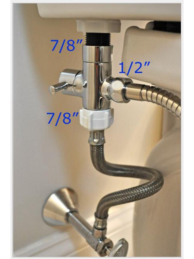 Brass Diverter Valve 3 Way Water Separator Shower Tee Adapter Bathroom Accessories Adjustable Faucet Splitter 7/8 " USA CANADA