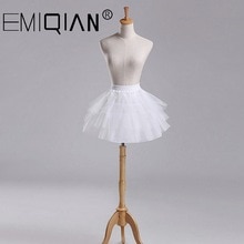 Jupon court 3 couches, sans capuche, robe de cérémonie, Crinoline pour fille à fleurs, sous-jupe de mariage