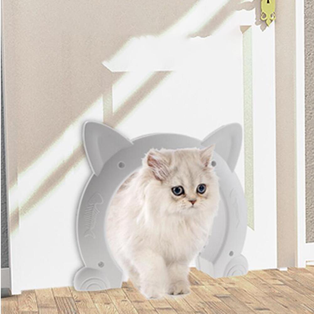 Interior Cat Door Cat-shaped Hole Easy Pass Hidden Litter Box Pet Doors Simple Installation Without Flap For Cats Dogs Pet