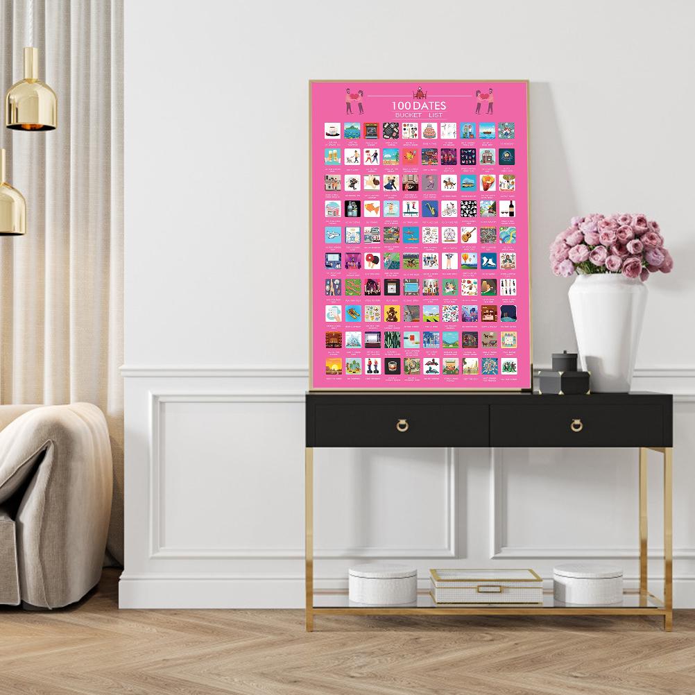 1 Set Scratch Off Poster Photo Wallpapers Wall Decoration Smooth Colour Printing Poster for Wall