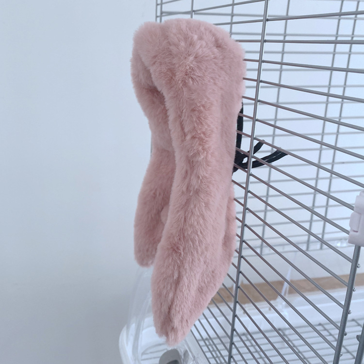 Manta cálida de invierno para pájaros, colcha de esquina para nido de loros, chal, tienda colgante para mascotas, jaula de decoración para loros, accesorios para jaulas de pájaros: Rosa / M  15x22cm