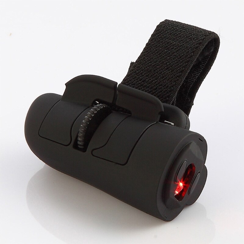 Mini Draagbare Hoge Snelheid 2.4G Usb Draadloze Luie Vinger Ringen Optische Travel Mouse 1200Dpi Voor Pc Laptop Desktop (Zwart)