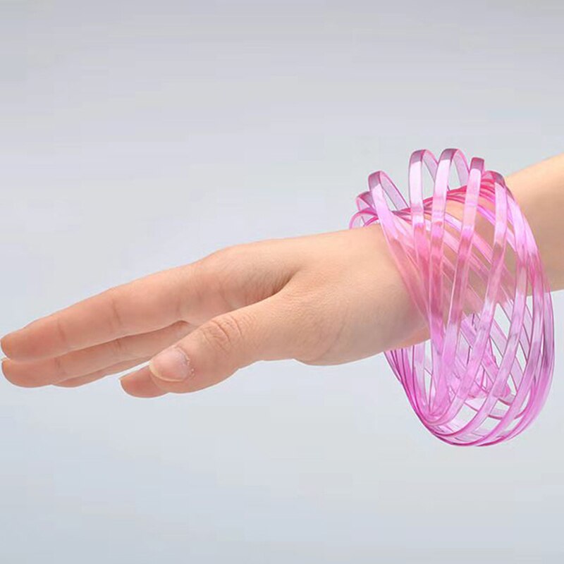 Excerise Interactive Fluid 3D Kinetic Bangle Plastic Toy Stress Relieve Decompression Magic Bracelet Flow Ring