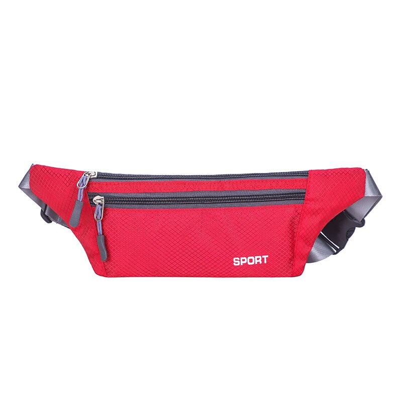 Pacote de cintura fina escondida ao ar livre saco de cintura ginásio correr banana hip saco de viagem feminina esporte luz à prova dwaterproof água cinto fanny pacote: red