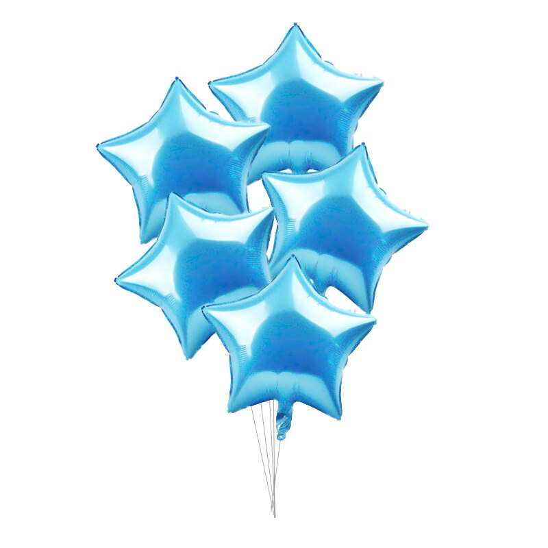3D feuille ballon garçons thème fête astronaute vaisseau spatial galaxie extérieur anniversaire Baloons bébé douche fusée Globos: 5pcs balloon g