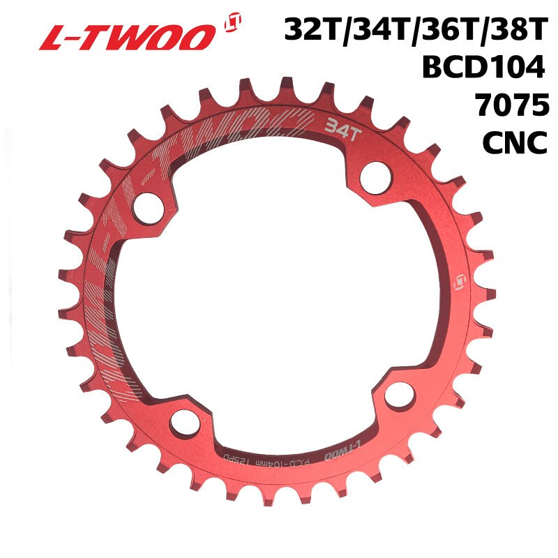 LTWOO Round Narrow Wide Chainrings MTB Mountain bike bicycle 104BCD 32T 34T 36T 38T crankset Tooth plate Parts hard-wearing