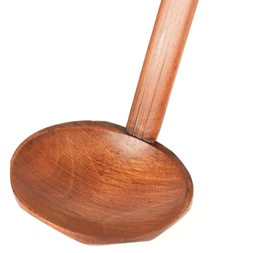 20F # Multi-Gebruik Natuur Massief Houten Pollepel Dienen Set Doorboord Tafel Lepel Pot Ramen Soep Buffet Sleuven lepel