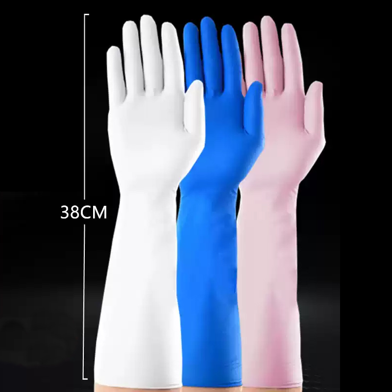 Laborhandschuhe, chemische Nitrilhandschuhe, säure- und alkalibeständiges Gummi, Latex, wasserdicht, Einweg-Verlängerungshandschuhe