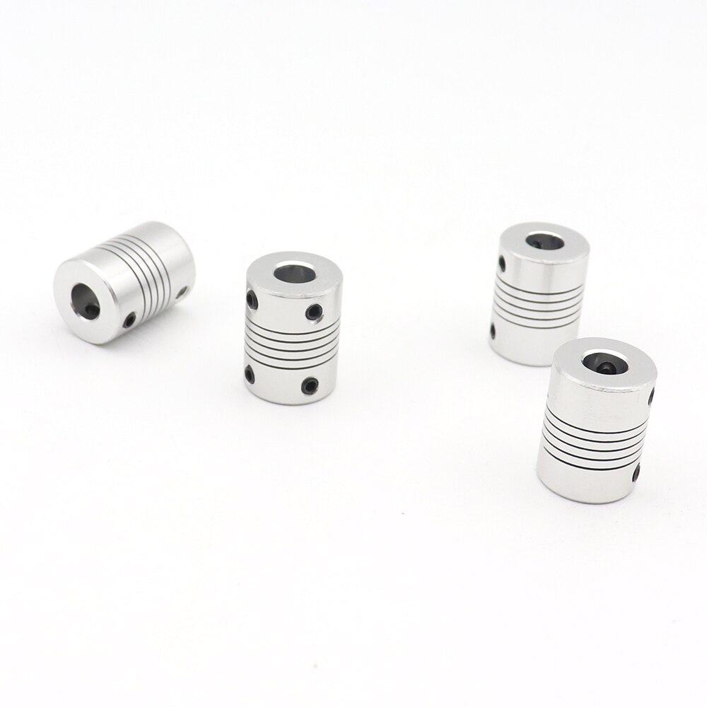 4 stuks 4x8 4mm tot 8mm D19L25 Aluminium Z As Flexibele Koppeling Voor Stappenmotor koppeling As Koppelingen 3D Printer