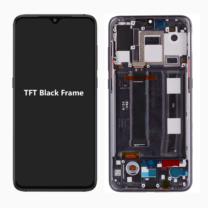 AMOLED For Xiaomi Mi 9 Mi9 LCD Display Touch Screen Digitizer Assembly With Frame For Xiaomi Mi9 M1902F1G Screen Replacement: WHITE