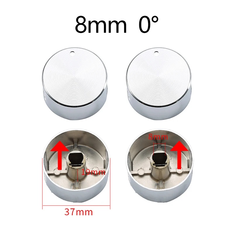 2 stuks 6mm 8mm Goud Keuken Gasfornuis Handgrepen Accessoires Metalen Multifunctionele Oven Kookpot Knop Schakelaars: Light Grey