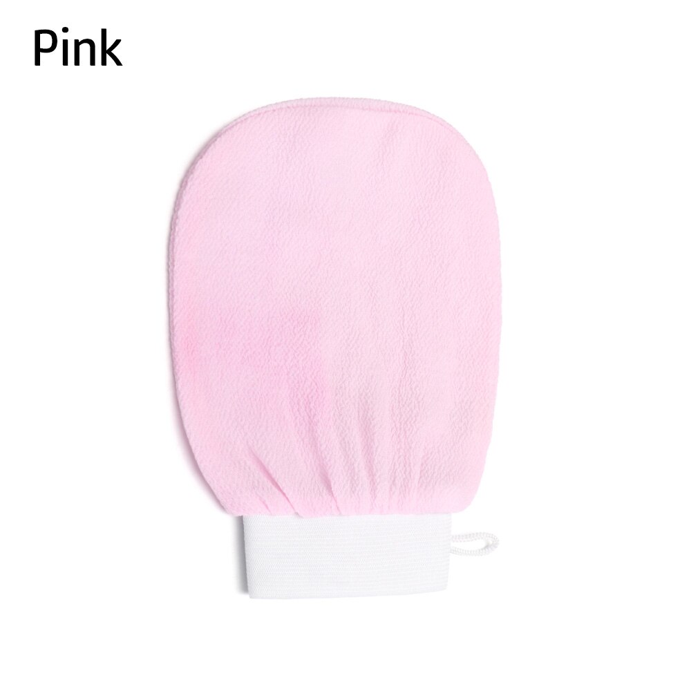 Manopla Exfoliante para Hammam marroquí, guante Exfoliante para la preparación de la ducha, duradero, para masaje corporal y Facial, 1 ud.: A pink