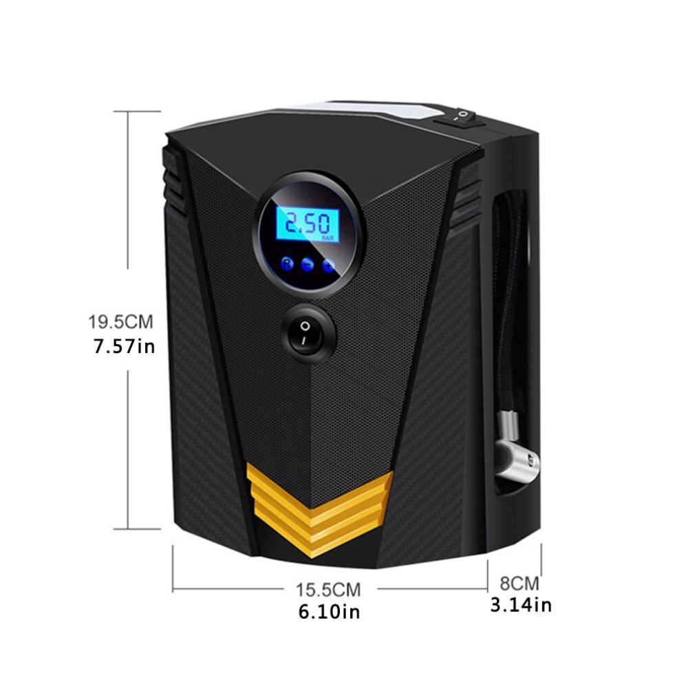 Draagbare Dc 12V Auto Luchtcompressor Digitale Tire Inflator 150PSI Luchtpomp Auto Motorfiets Digitale Luchtpomp
