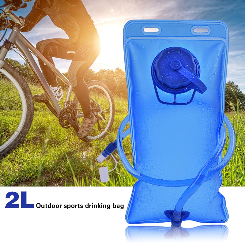 2L Waterzak Waterzak Fietsen Wandelen Camping Pack Water Bag Met 100 cm Lange Slang Voor Handen-gratis Drinken