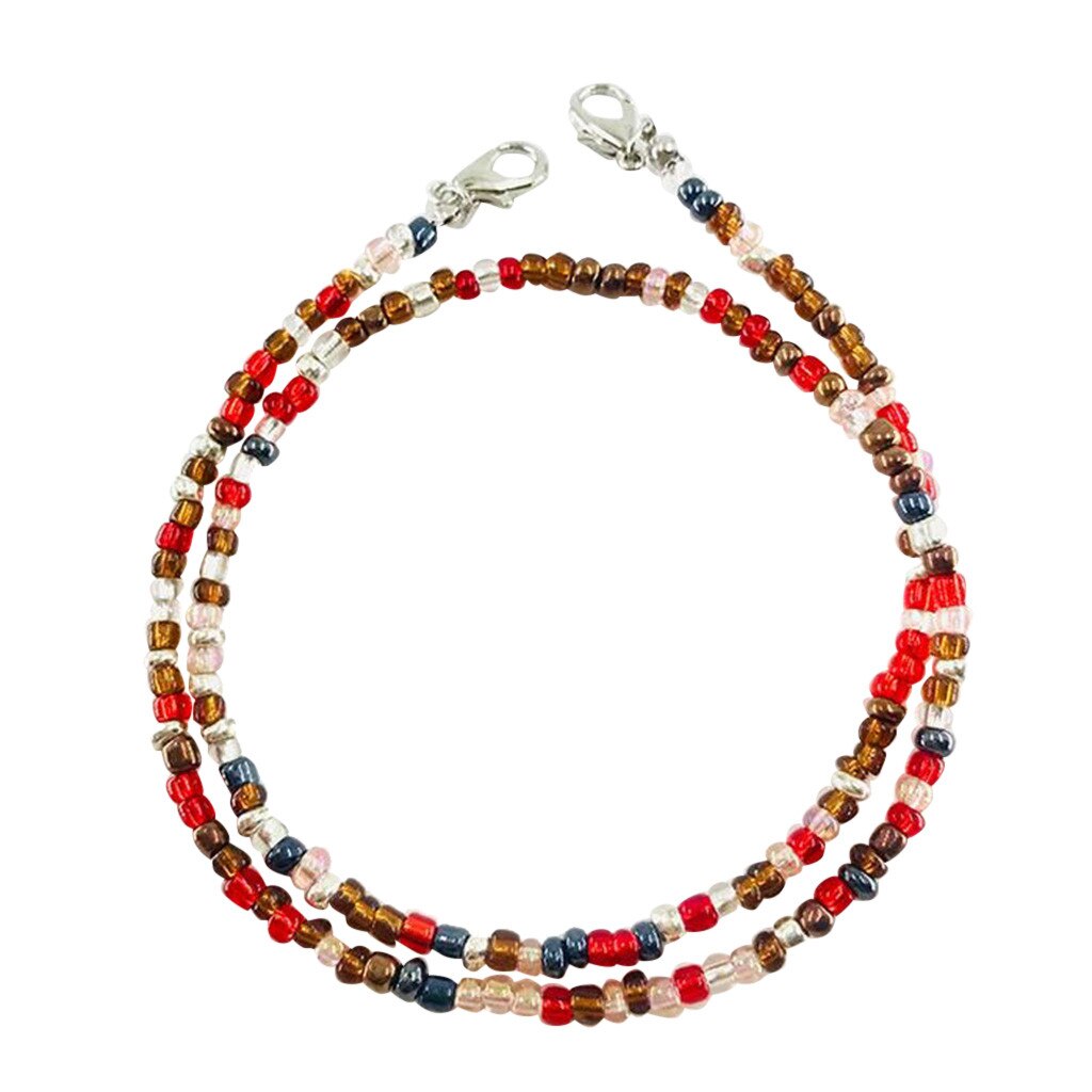Cordón para mascarilla, cuerda antiseparación, cuentas de colores, antipérdida, anticaída, para colgar en el cuello, 1 unidad: F