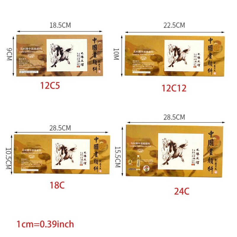 12/18/24/36 farver 5/12ml kinesisk maleri pigment akvarel maling sæt maleri tegneværktøjer til kunstnerstuderende kunstforsyninger