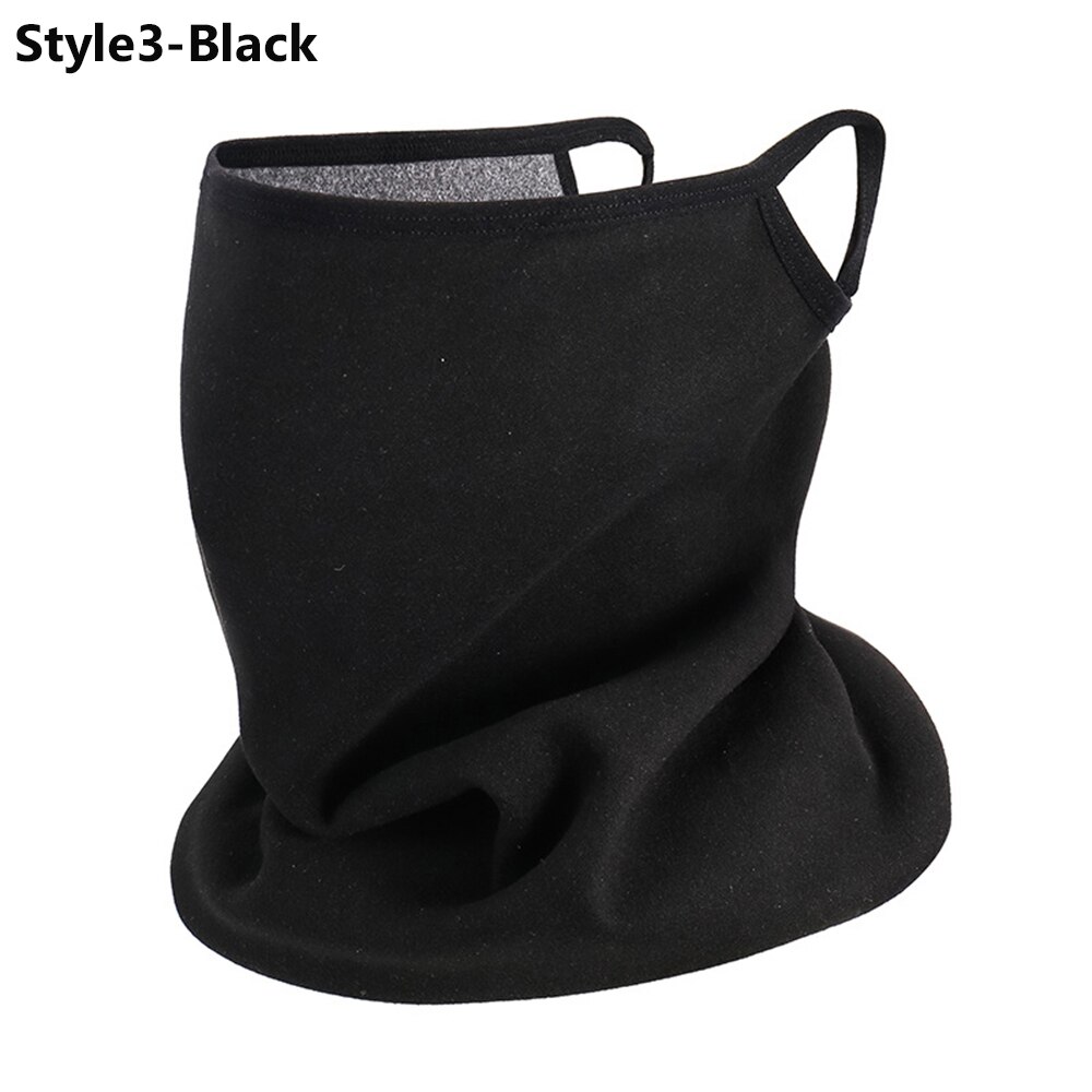 1PC Unisex Winter Wind-proof Face Mask Neck Warmer Cycling Bandana Caps Magic Bandana Scarf Outdoor Sports Motorcycle Headwear: Style3	Black