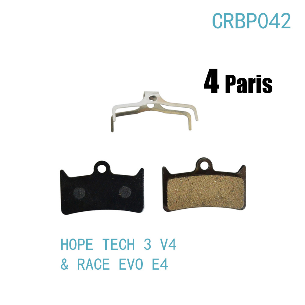 EOOZ 4 Pair Semi - Metallic bicycle DISC BRAKE PADS for Hope TECH X2: CRBP042