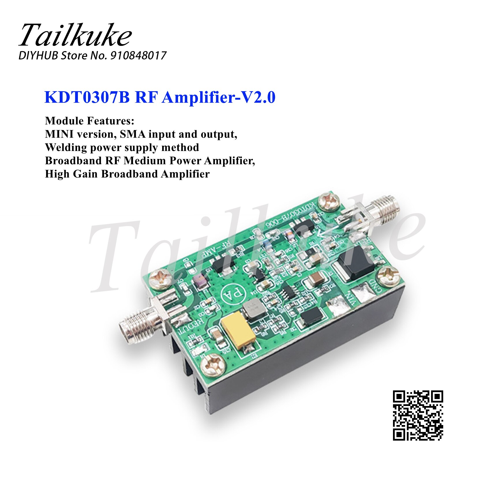 100mhz-2ghz RF Amplifier 1W Medium Power Amplifier Broadband RF Amplifier