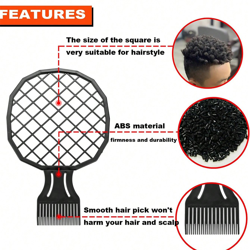 3pcs Big Holes Magic Sponge Brush Silicone Brush for Wave, Coils, and Afro Hair - Hair Care Tool for Men and Women, Hair Brushes