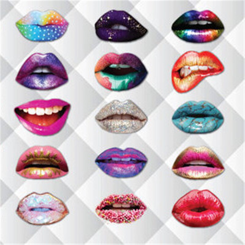 20Pcs Birthday Party Handheld Camera Props Adult Funny Lips Gloss Photo Booth Props For Wedding Party Decoration 053