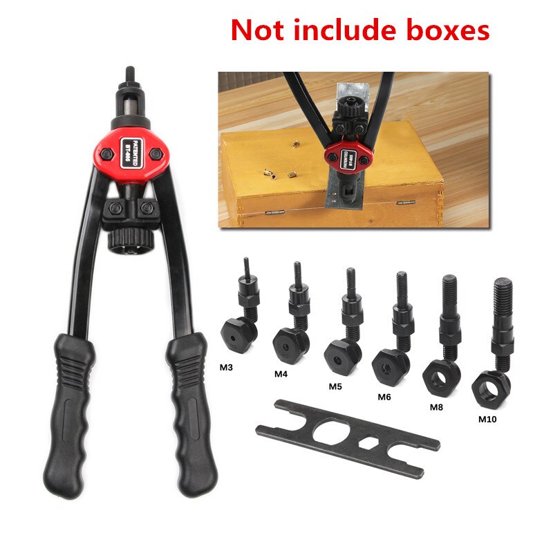 1PC Riveter Gun Auto rivet tool 13" Blind Rivet Nut Gun Heavy Hand INSER NUT Tool Manual Mandrels M3 M4 M5 M6 M8 M10 BT-606/605: M3-M10 No box