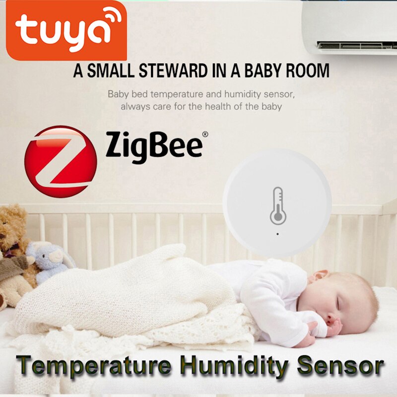 Tuya Zigbee Temperature Humidity Sensor Smart Temperature Sensor Remotely Monitor Temperature Environment For Home Work With APP