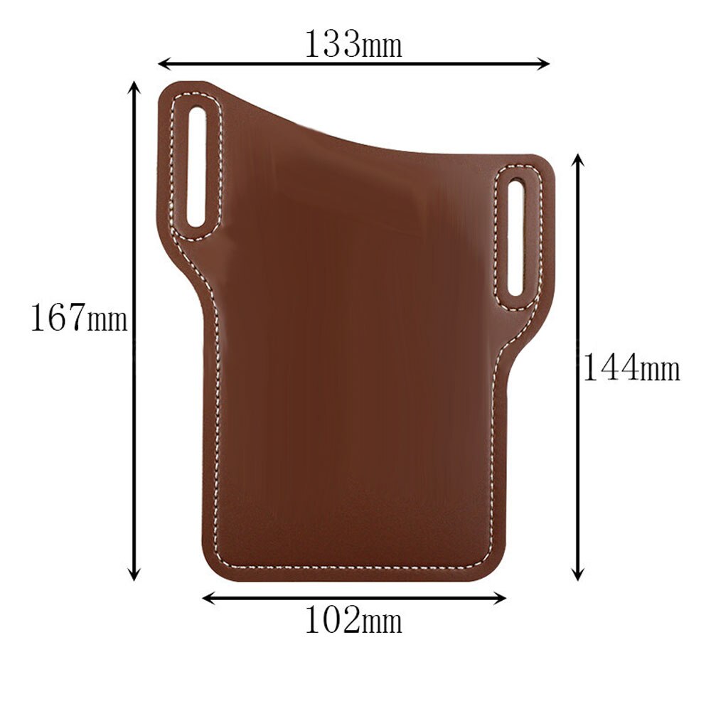 Men Cellphone Loop Holster Case Belt Waist Bag Props PU Leather Purse Phone Wallet Vintage Belt Mobile Phone Protective Sheath