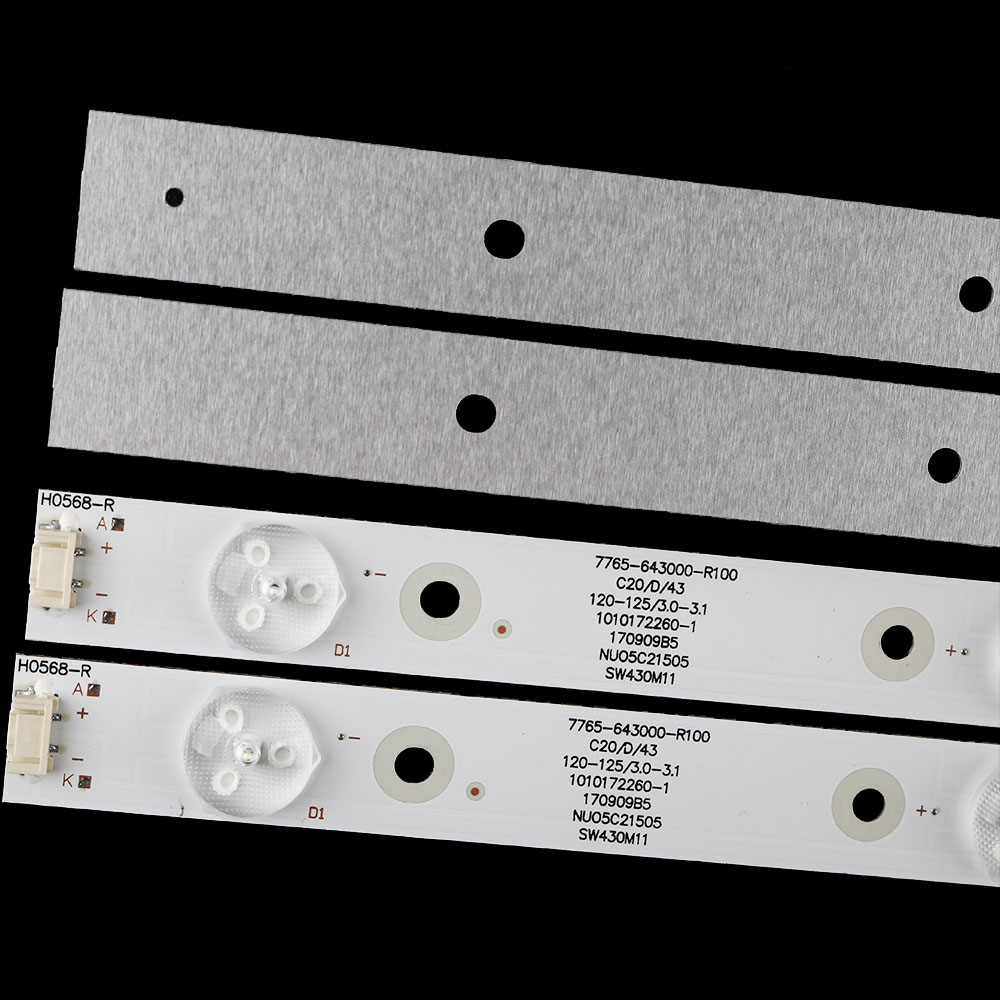 Tira de LED para iluminación trasera para LG 43 "TV SW43D09L/R-ZC22AG-02 CRH-A 4330300105 R6CNRev1.0 LED 43UG620V 43UJ620V 4/5 lámpara
