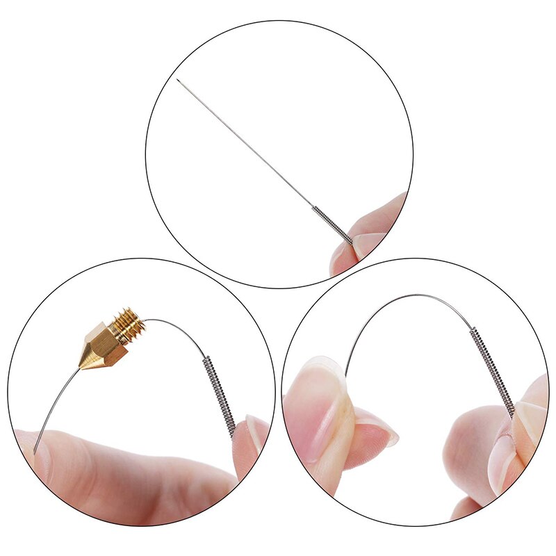 36 Pieces 3D Printer Accessories Include 30 Pieces Printer Nozzles, 5 Pieces Cleaning Needles and 1Pieces Tweezers