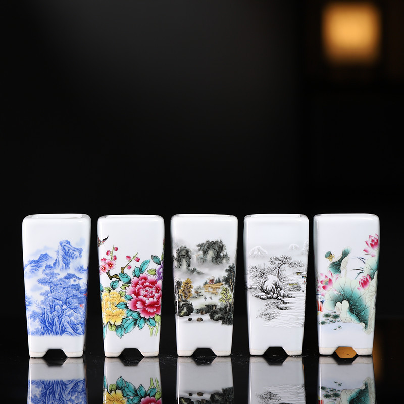Kina yixing keramisk blomsterpotte innendørs dekorasjon kinesisk landskapsmaleri vase skrivebord pustende grønnsaker bonsaipotter