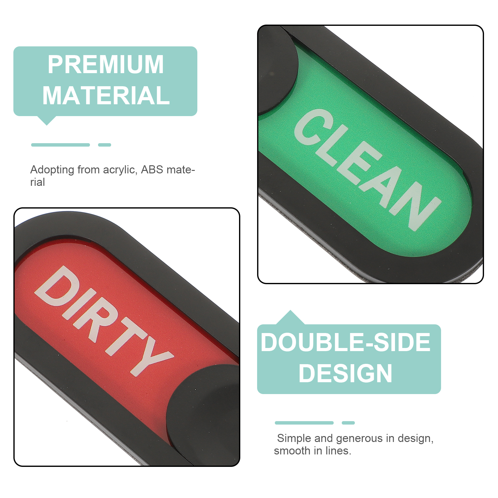 Magnet Clean Dirty Sign Dishwasher Magnet Oval Clean Dirty Sign Magnetic Non-Scratching Sliding Indicator Home Decorations