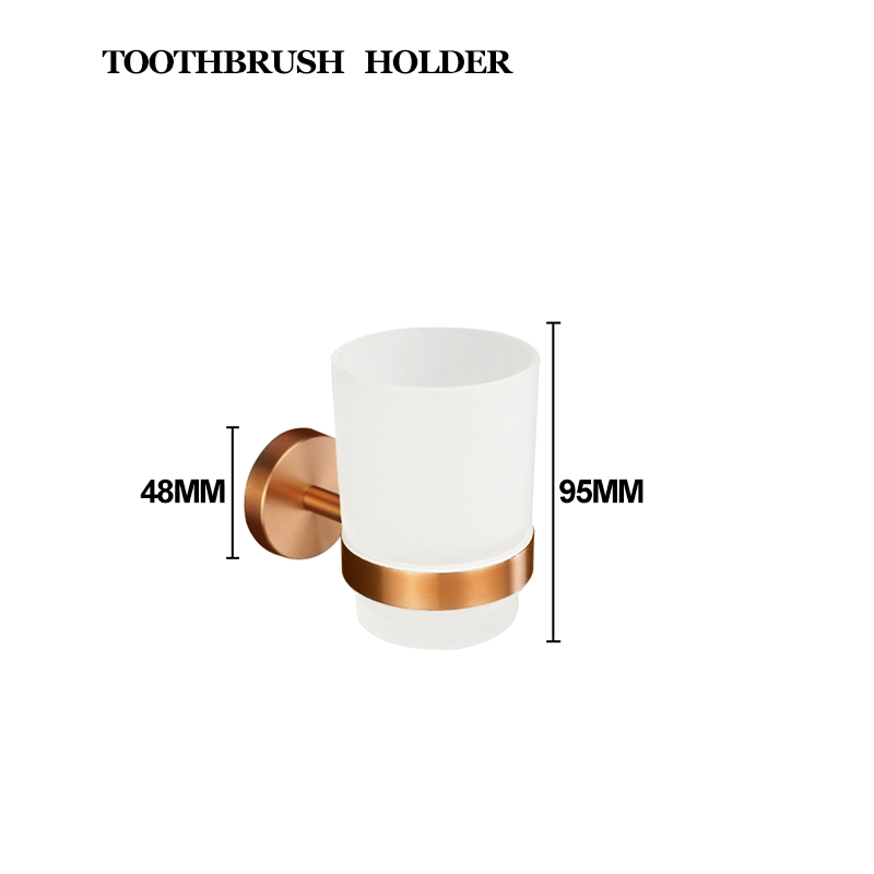 Brushed Rose Gold 304 Stainless Steel Wall Hook Toilet Paper Holder Towel Bar Toilet brush Bath towel rack Bathroom Accessories: Lavender