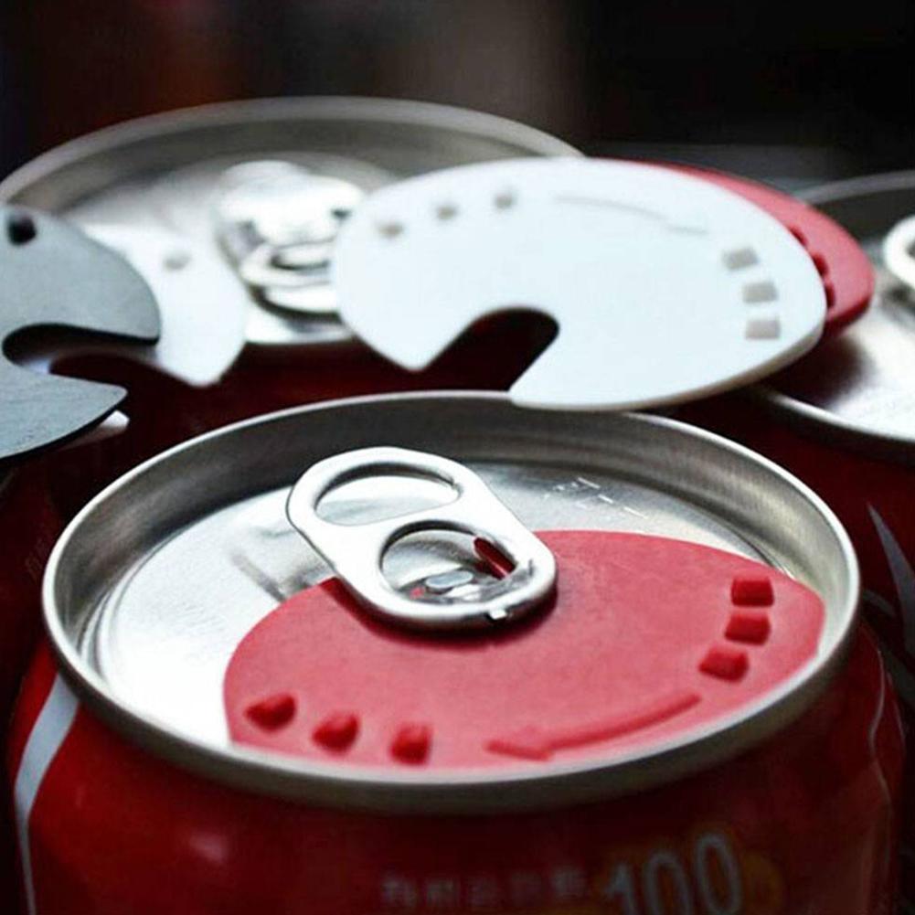 5 kpl sinetöity oluttölkki sooda tölkin kansi juomakorkki uudelleenkäytettävä pullon kannen kansi tölkin yläkannen suoja barware satunnaisen värinen juomakorkki