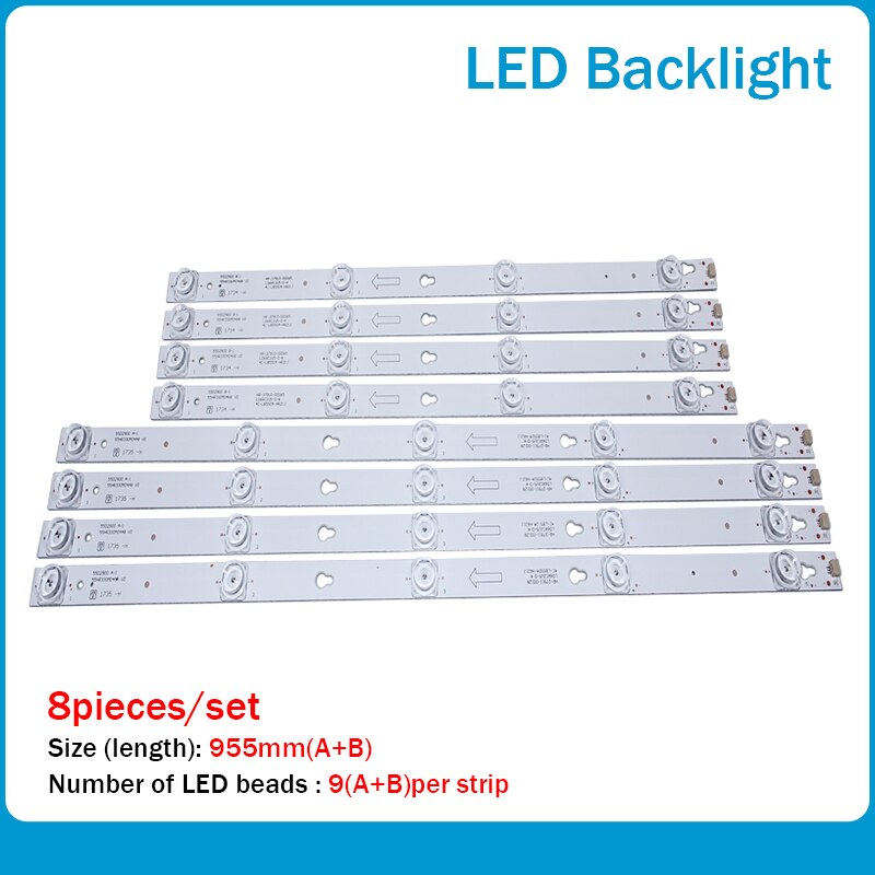 LED BacklightL strip 4C-LB5505-PF02J 4C-LB5505/04-HR06/14J For L55s4900fs L55s4900 55d2900 L55P2 L55E5800A thomson 55uc6406