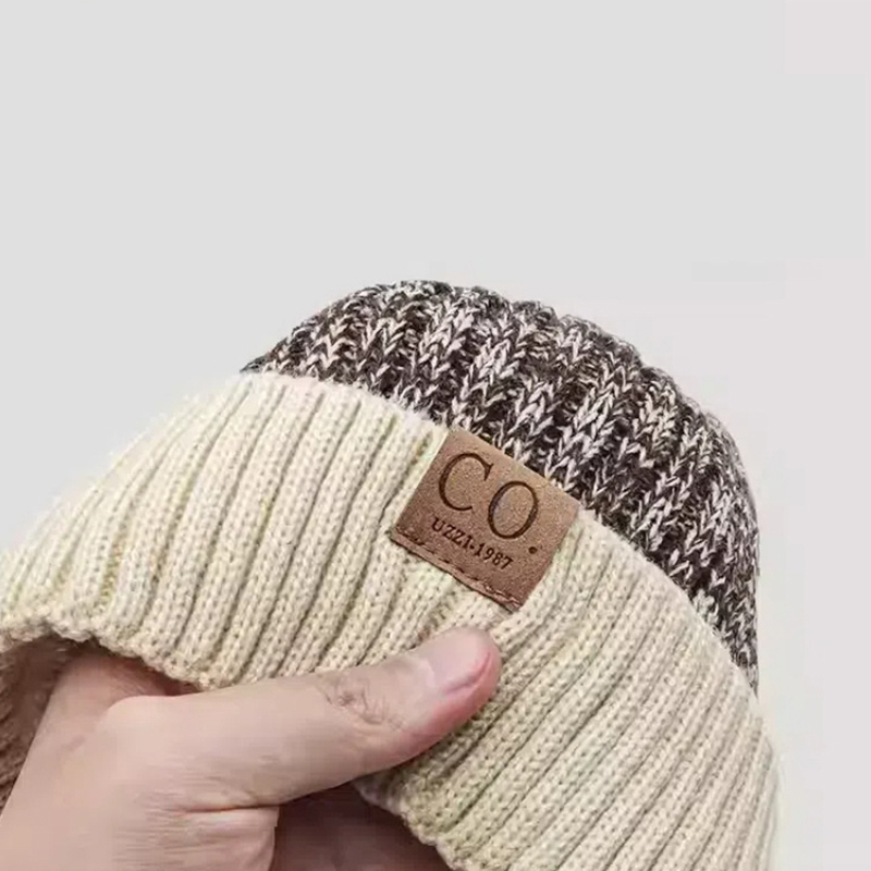 Bonnet Doublé Fourrure Bicolore - Gris - Taille 56-60 Cm - Hommes/Femmes - Neuf Avec étiquettes