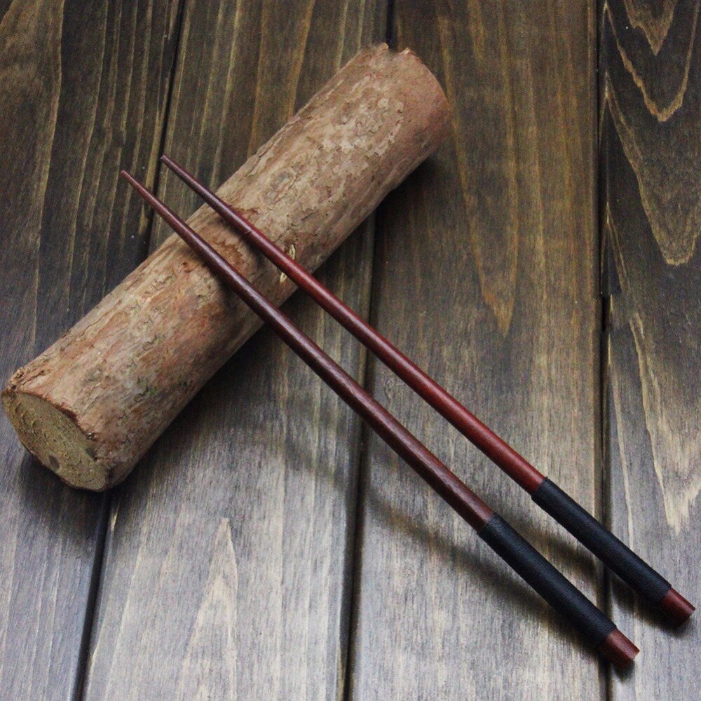 Chopsticks Handmade 5 pairs Natural Wood Lacquer Wooden Chopstick Antiseptic Japanese Sharp Chopstick Korean Chinese Food