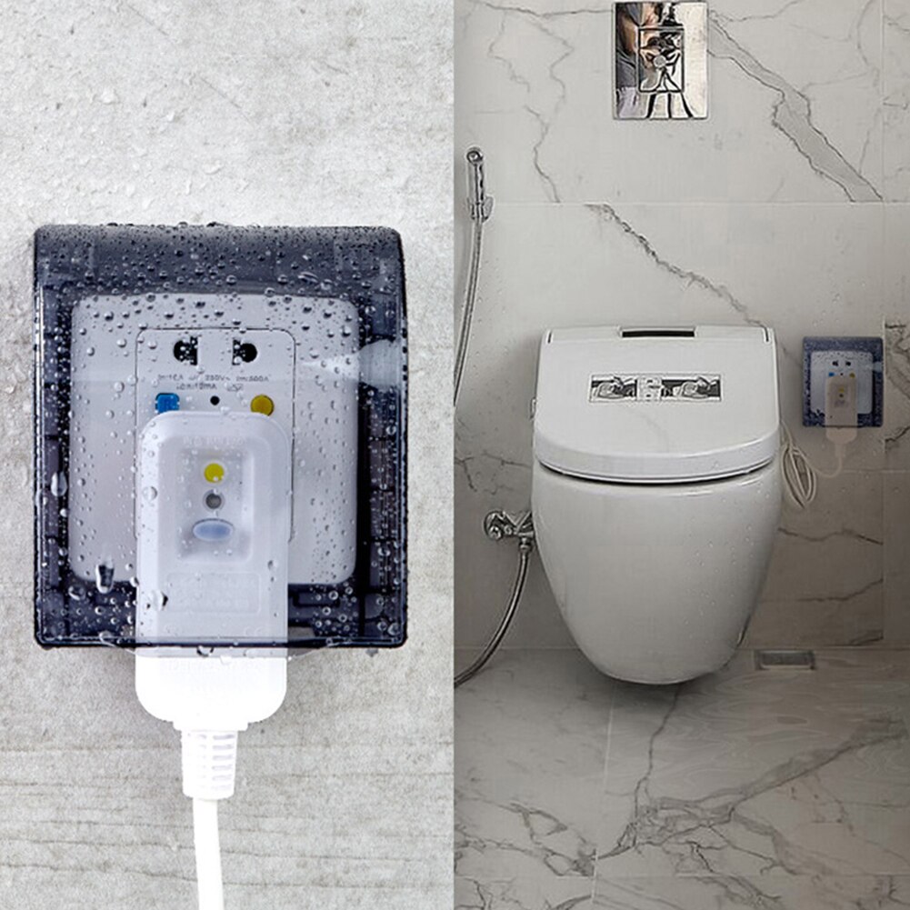 1 stuk huishoudelijke universele wandcontactdoos waterdichte doos schakelaar stopcontact beschermhoes stofdichte afdekking rechthoekig