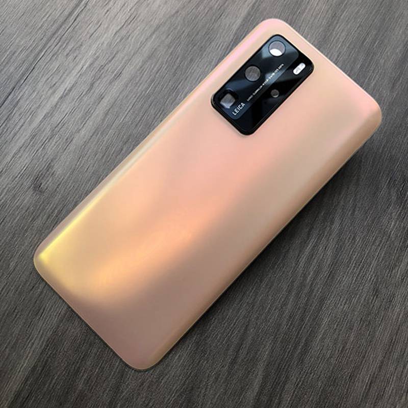 Przezroczysta tylna pokrywa dla Huawei P40 Pro pokrywa baterii tylna wymiana szkła P40Pro obudowa tylna obudowa przezroczysta obudowa naprawa: Gold With Lens