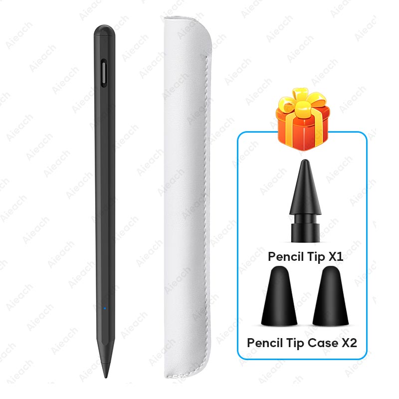Para apple pencil 2, com rejeição palma ipad caneta stylus para ipad pro 11 12.9 2020 2018 2019 7th 8th ar 3 4 para ipad pro lápis: Black Have 1 Tip