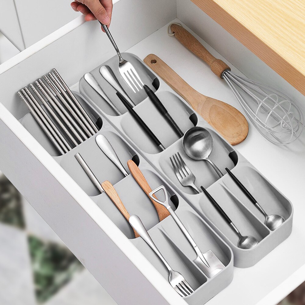 Drawer Cutlery Utensils Tray Store Organizer Drawer Kitchen Tools Drawer Divider Kitchen Storage Cabinet Plastic Drawers