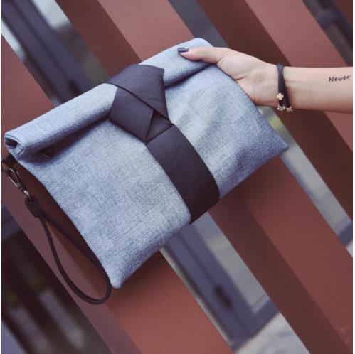 Highreal Vrouwen Dag Koppelingen Boog Lederen Crossbody Messenger Bags Dames Envelop Avond Tote Party Handtassen: Blauw